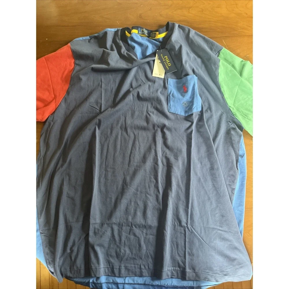 Polo Ralph Lauren Men's Big & Tall Pocket T- Shirt Multicolored SZ 4XB NWT